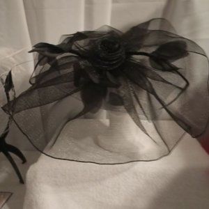 SUMMER CLEARANCE SALE BLACK SINAMAY TOPPER FOR CHURCH &  SPECIAL EVENTS